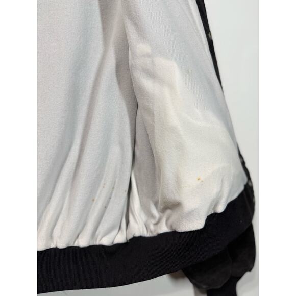 Champion MBA Varsity Jacket VTG Black Corduroy USA Snap Button Sports 90s Men XL - Picture 10 of 11